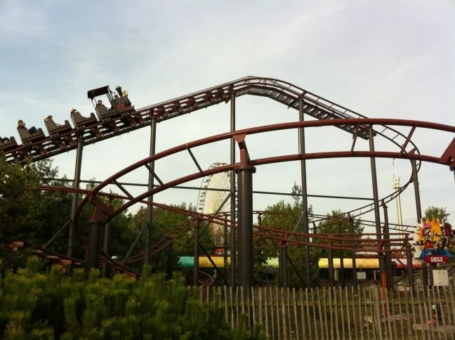 Een mijntrein op familieachtbaan Mine Train in Slagharen