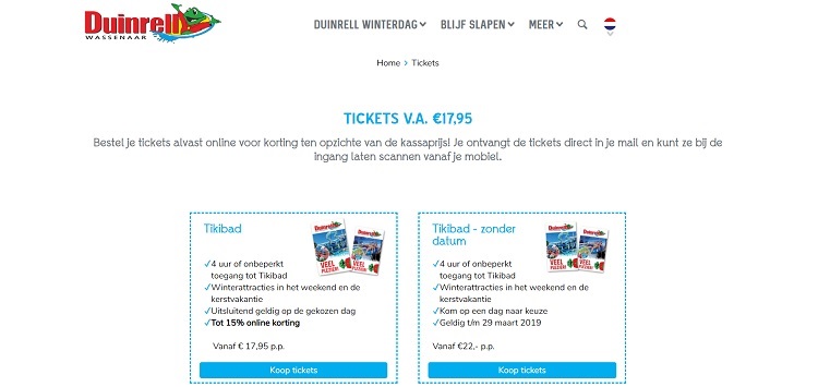 Duinrell tickets