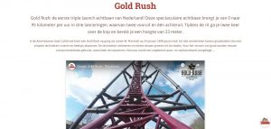 Gold Rush attractie Slagharen