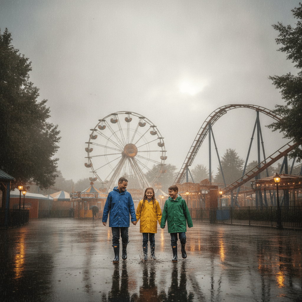 pretpark bezoeken met slecht weer